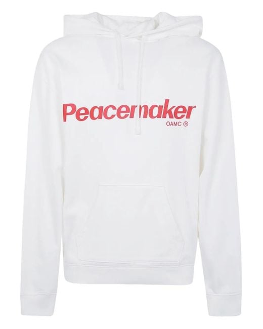 Oamc Peacemaker White Peacemaker Flower Loose Fit Hoodie
