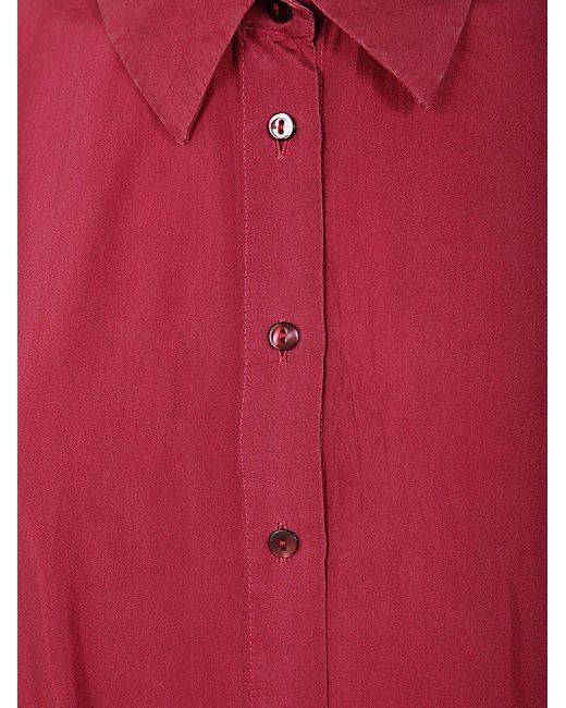 Antonelli Red Bassano Short Sleeves Oversized Shirt