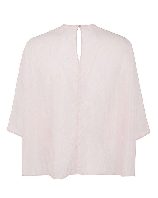 A PUNTO B Pink Crew Neck Oversize Shirt