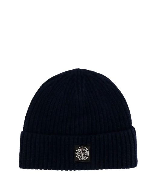 Stone Island Blue Hats for men