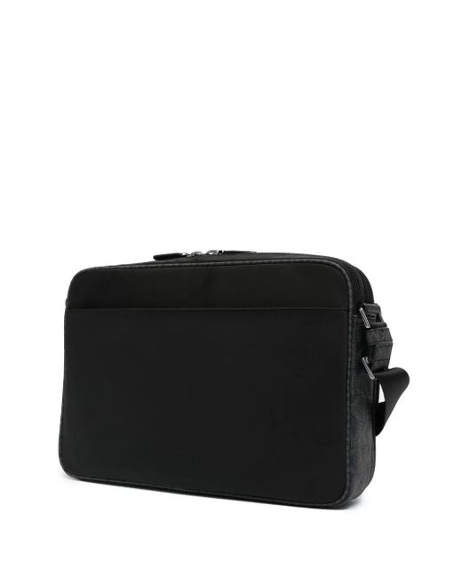 Michael Kors Black Utility Flap Msgr Bags for men