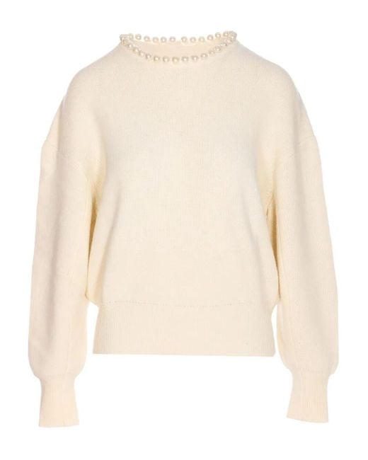 Essentiel Antwerp White 'Inti' Pullover With Beads