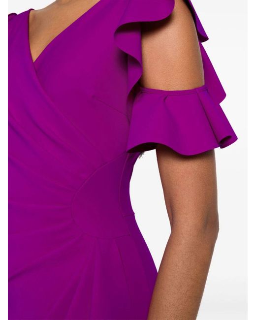 La Petite Robe Di Chiara Boni Purple Beaurisse Short Sleeves Dress