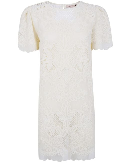Twinset White Mini Dress
