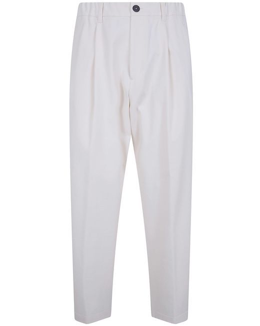 Herno White Regular Trousers for men