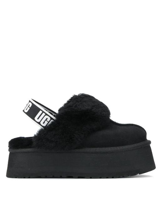 Ugg Black Funkette Platform Sandals