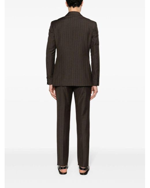 Tagliatore Gray Pinstriped Suit for men