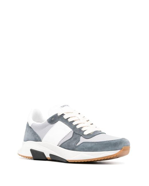 Tom Ford White Jager Leather Sneakers for men