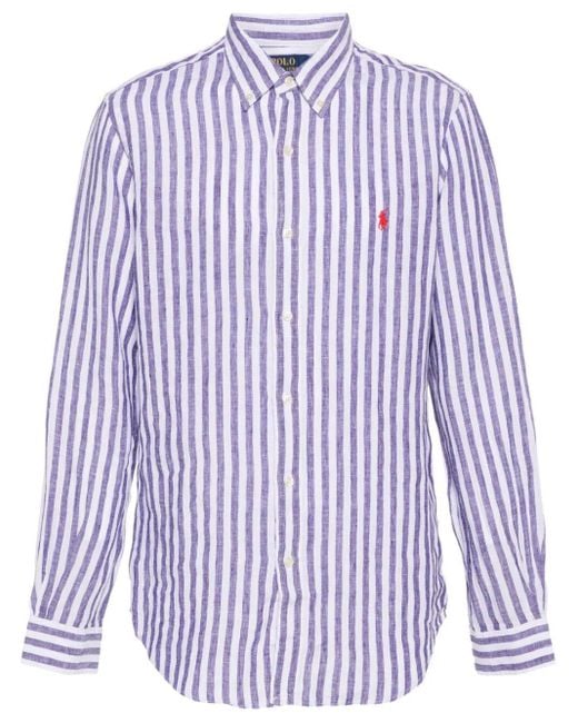 Polo Ralph Lauren Blue Striped Shirt for men