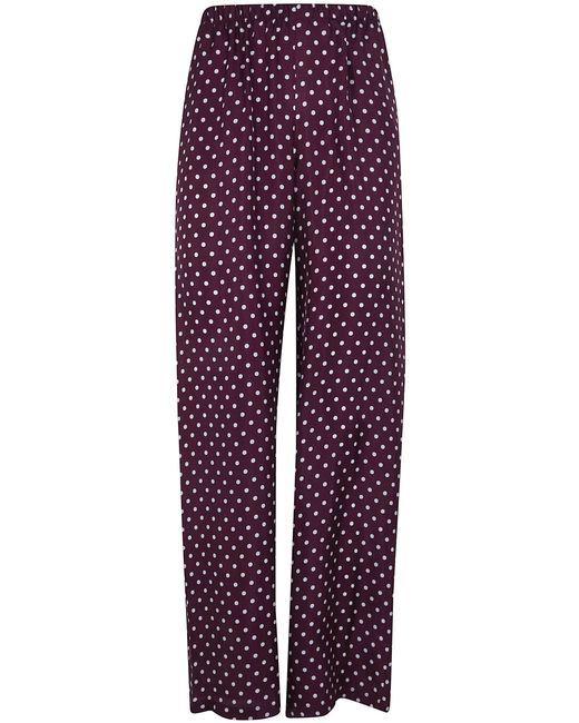 Laura Urbinati Purple Elastic Waist Trousers