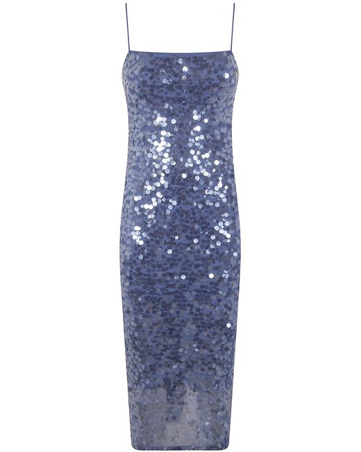 Ralph Lauren Gray Woven "Slip Dress" Midi Dress