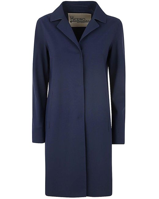 Herno Blue Classic Trench Clothing