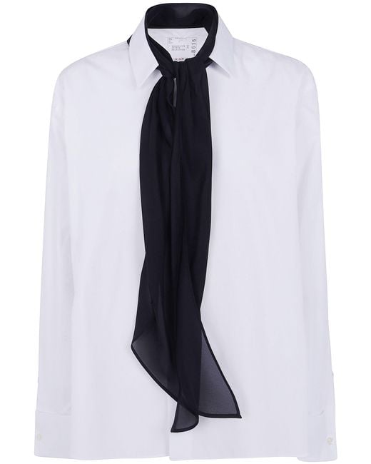 Sacai Blue Shirt Popeline "Popeline Shirt"