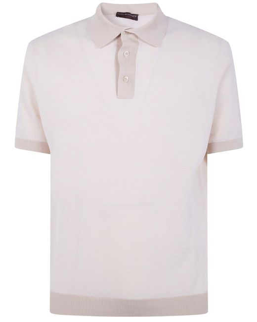 FILIPPO DE LAURENTIIS White Short Sleeves Polo Shirt for men