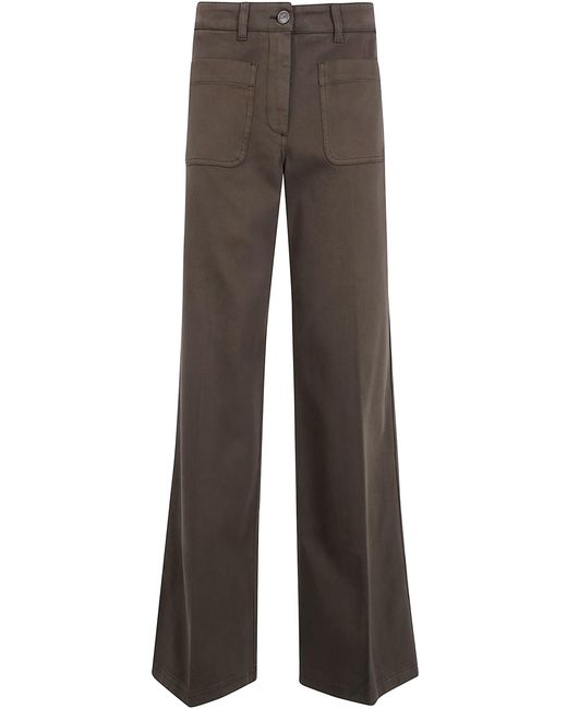 Etro Brown Pants Wide Leg Trousers