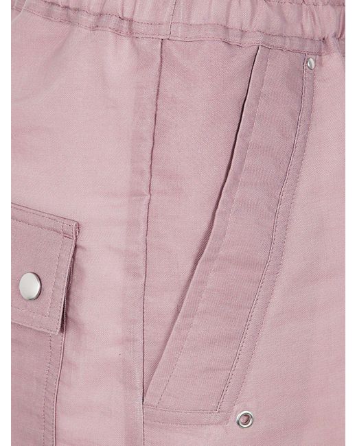 Rick Owens Pink Drawstring Geth Belas Pants