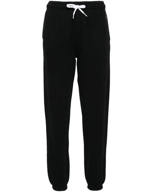 Polo Ralph Lauren Black Prl Flc Pnt Ankle Athletic Pants
