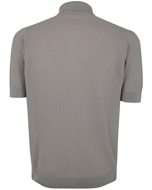FILIPPO DE LAURENTIIS Gray Short Sleeves Shirt for men