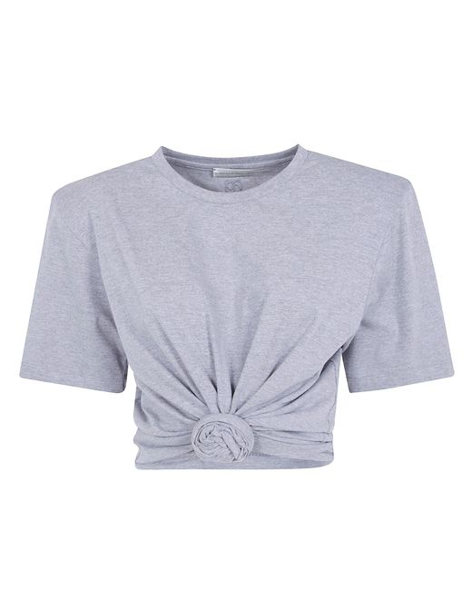 Magda Butrym Blue Cropped T-Shirt Cropped Tee