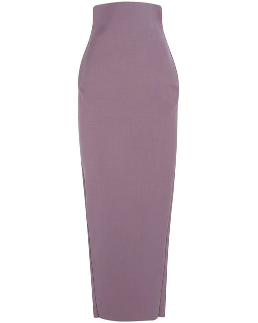 Rick Owens Purple Skirt Long "Dirt Pillar"