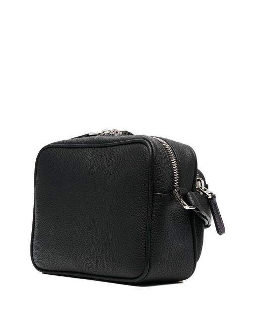 Santoni Black Entry Level Crossbody Bag Bags for men