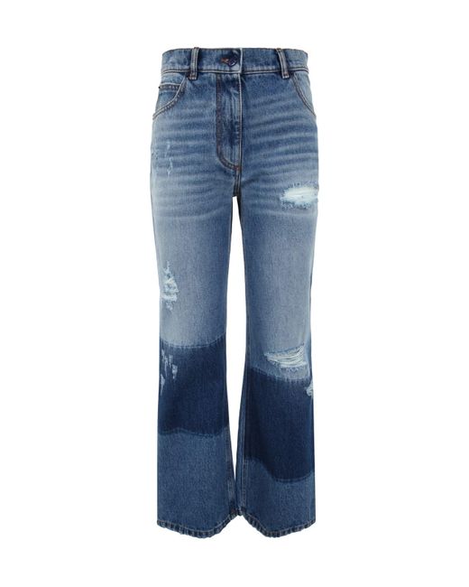 8 MONCLER PALM ANGELS Blue Trousers for men
