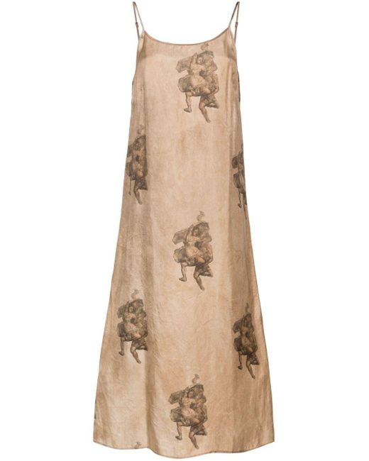 Uma Wang Natural Strapped Anaya Dress