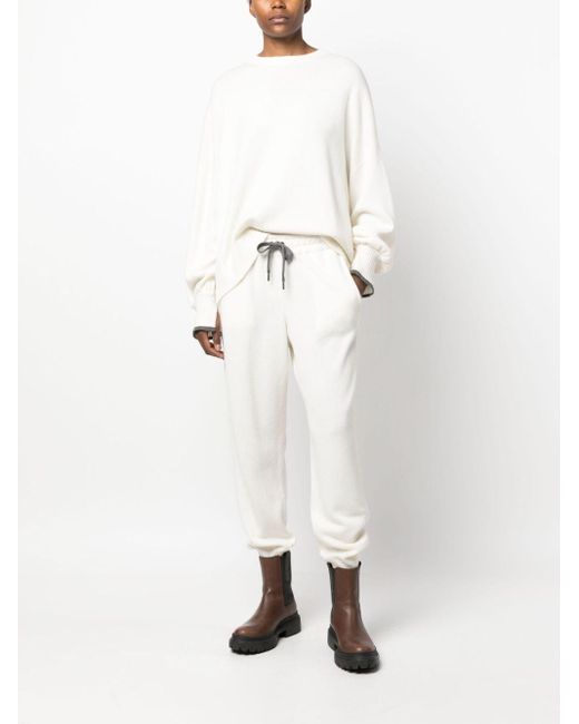 Brunello Cucinelli White Cashmere Sweater