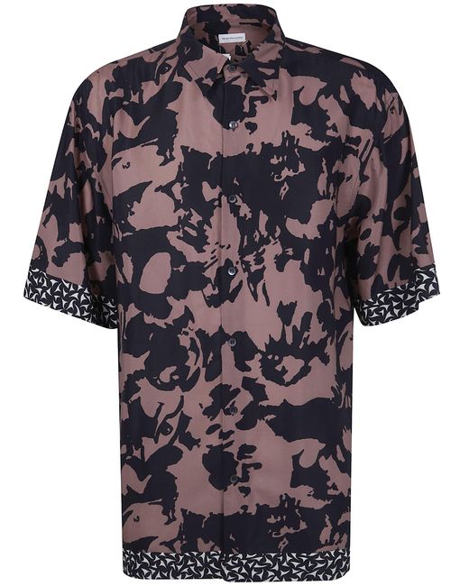 Dries Van Noten Black 'Cassidye' Short Sleeves Print Shirt for men