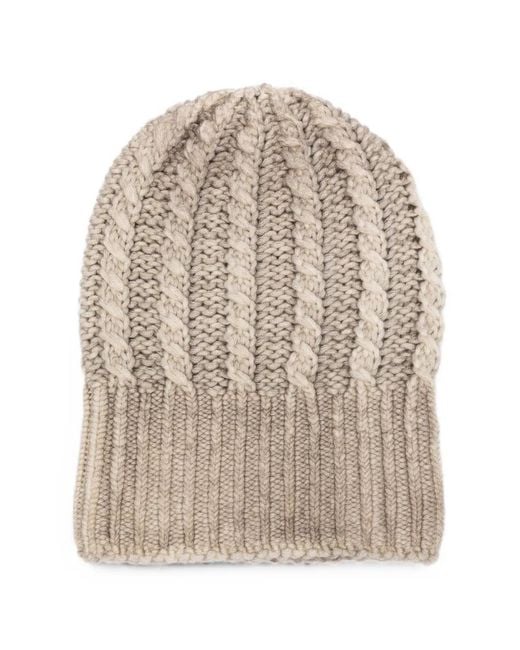 Avant Toi Natural Hat Hand Painted Cashmere Braided