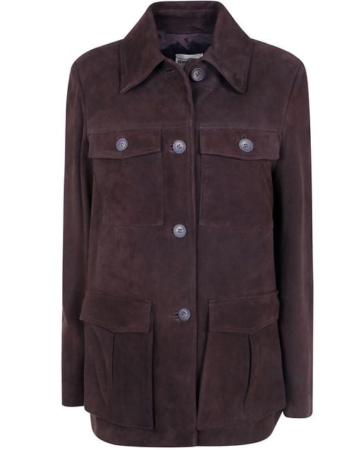 Semicouture Purple Jacket Leather "Penny"