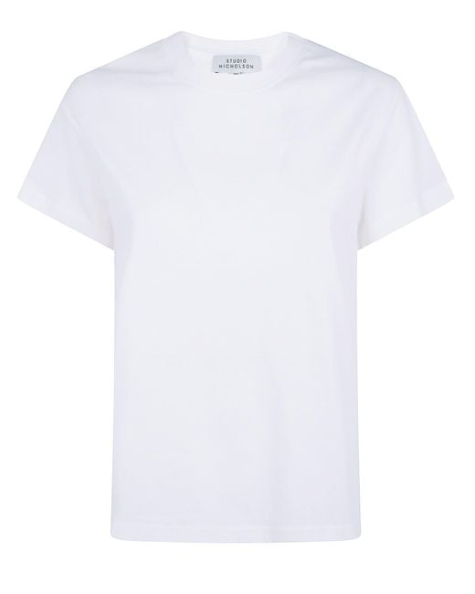 Studio Nicholson White T-Shirt Classic Fit "Perfect Tee"