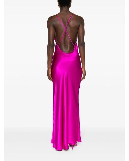 Pierre Louis Mascia Pink Silk Slip Dress