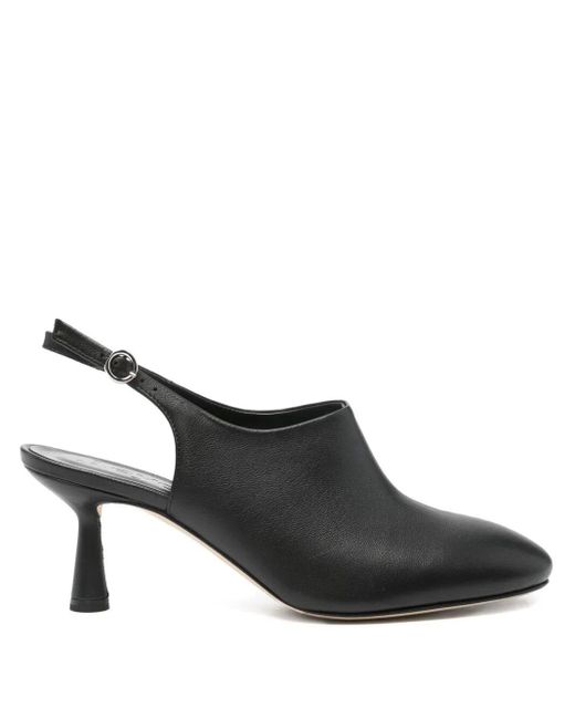 Aeyde Black Malin Heel Round Toe Pumps