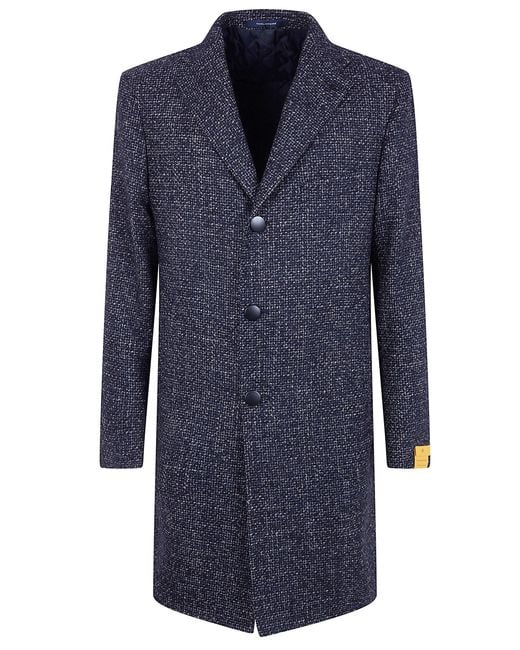 Tagliatore Blue Classic Coat for men