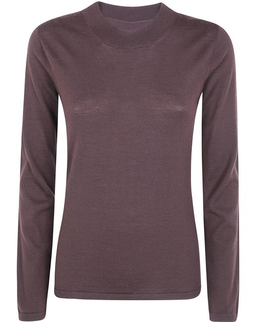 D.exterior Purple D. Exterior Sweater Basic Merino Round Neck