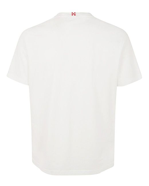 Mc2 Saint Barth White T-Shirt With Embroidery for men