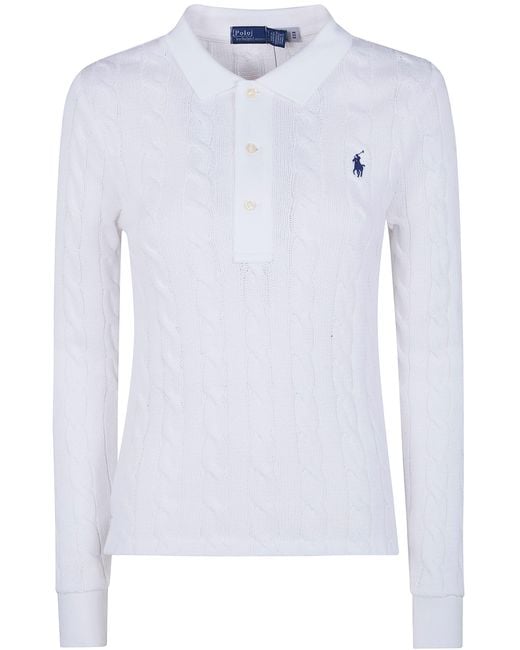Polo Ralph Lauren White Long Sleeves Polo Shirt
