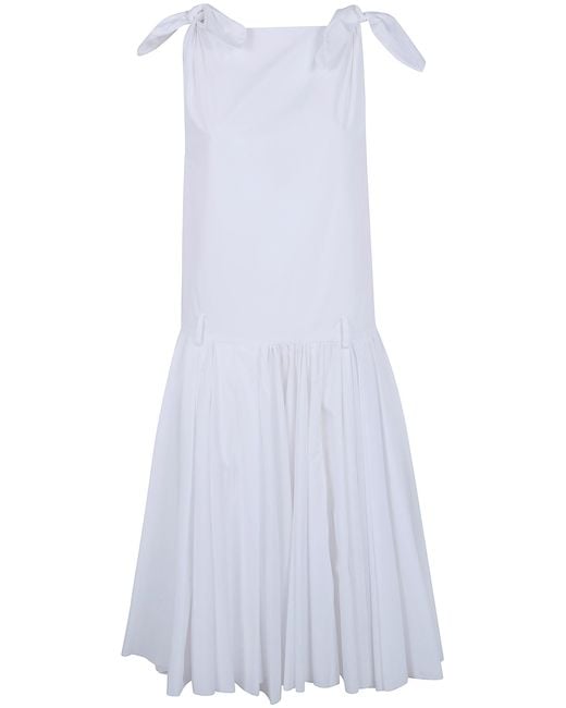 N°21 White Canvas Midi Dress