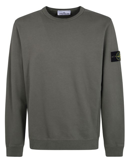 Stone Island Gray Sweatshirt Round Neck "61000" for men