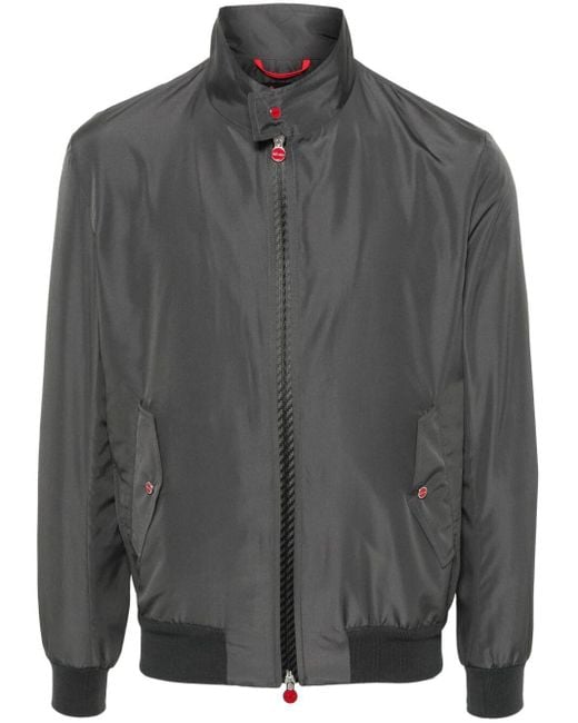 Kiton Gray Bomber Jacket Clothing for men