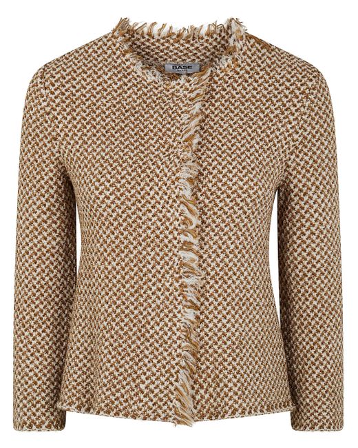 Base London Brown Round Neck Classic Jacket
