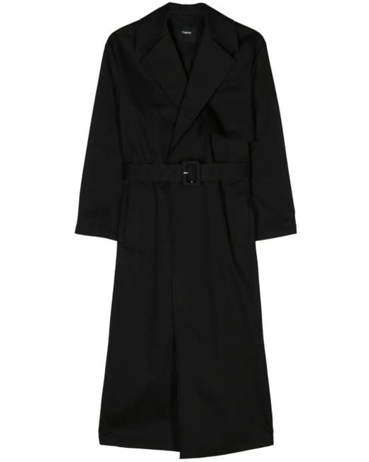 Theory Black Wrap Trench