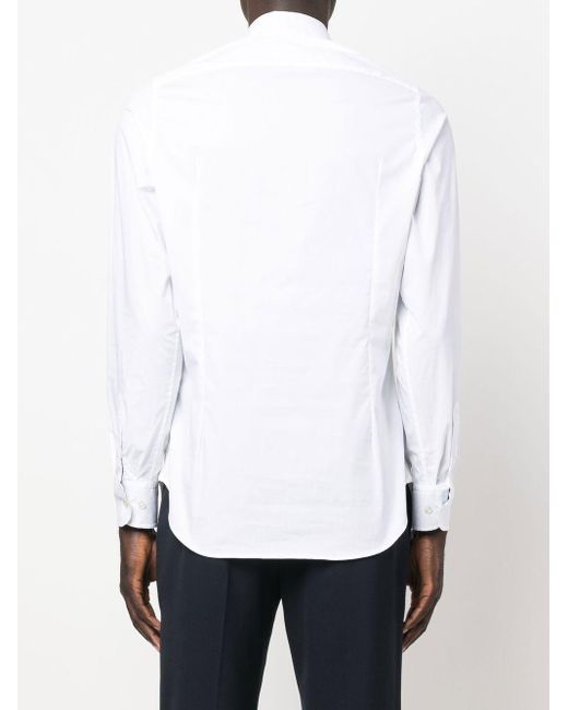 Etro White Fuji Botton Down Slim Shirt With Logo for men