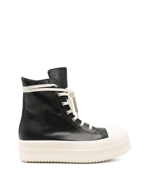 Rick Owens Black Trainers High-Top "Mega Bumper" for men