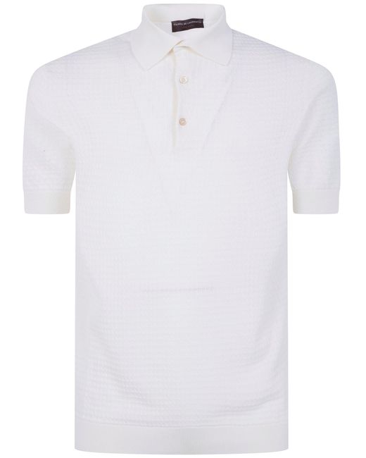 FILIPPO DE LAURENTIIS White Short Sleeves Polo Shirt for men
