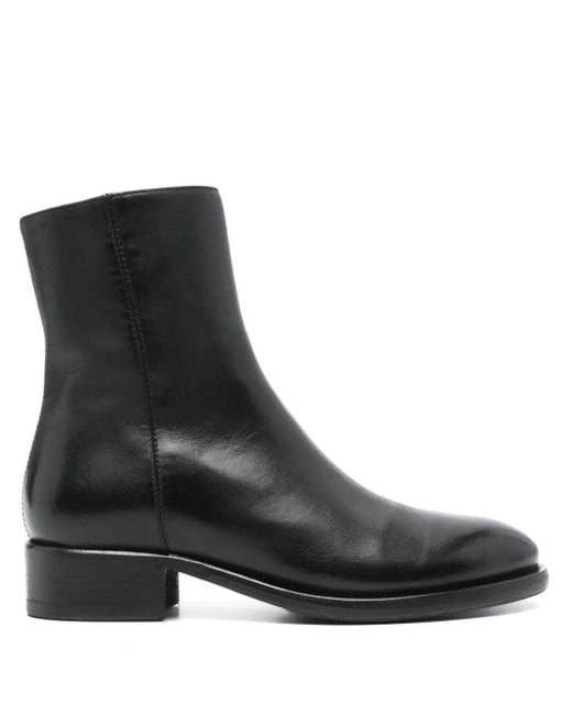 Alberto Fasciani Black "Isabel" Straccio Short Boots