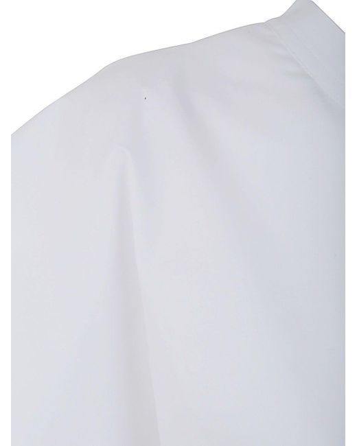 Sofie D'Hoore White Top With Short Reversed Sleeves