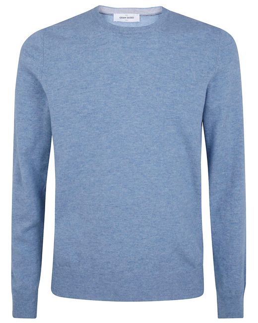 Gran Sasso Blue Sweater Long Sleeves Turtle Neck for men