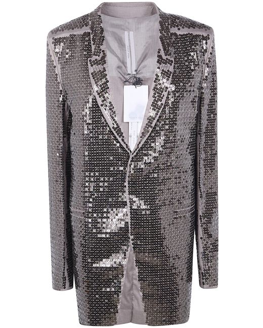 Rick Owens Gray 'Concordian' Embroidered Jacket